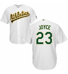Men's Majestic Oakland Athletics #23 Matt Joyce Replica White Home Cool Base MLB Jersey