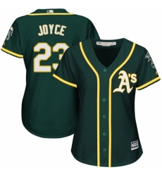 Women's Majestic Oakland Athletics #23 Matt Joyce Replica Green Alternate 1 Cool Base MLB Jersey