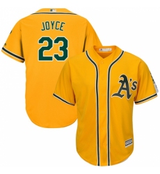 Youth Majestic Oakland Athletics #23 Matt Joyce Replica Gold Alternate 2 Cool Base MLB Jersey
