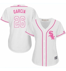 Women's Majestic Chicago White Sox #26 Avisail Garcia Replica White Fashion Cool Base MLB Jersey