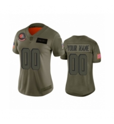 Women's Cleveland Browns Customized Camo 2019 Salute to Service Limited Jersey