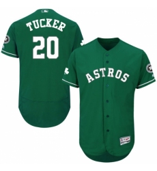 Men's Majestic Houston Astros #20 Preston Tucker Green Celtic Flexbase Authentic Collection MLB Jersey