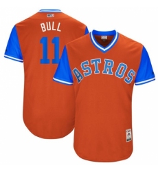 Men's Majestic Houston Astros #11 Evan Gattis 