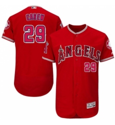 Men's Majestic Los Angeles Angels of Anaheim #29 Rod Carew Authentic Red Alternate Cool Base MLB Jersey