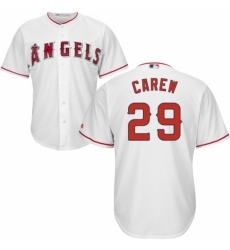 Youth Majestic Los Angeles Angels of Anaheim #29 Rod Carew Authentic White Home Cool Base MLB Jersey