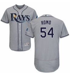 Men's Majestic Tampa Bay Rays #54 Sergio Romo Grey Flexbase Authentic Collection MLB Jersey