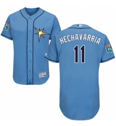 Men's Majestic Tampa Bay Rays #11 Adeiny Hechavarria Light Blue Flexbase Authentic Collection MLB Jersey