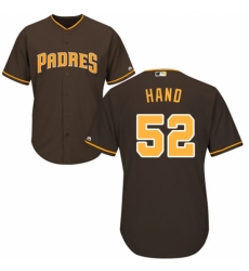 Men's Majestic San Diego Padres #52 Brad Hand Replica Brown Alternate Cool Base MLB Jersey