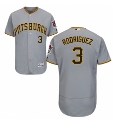 Men's Majestic Pittsburgh Pirates #3 Sean Rodriguez Grey Flexbase Authentic Collection MLB Jersey