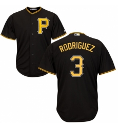 Youth Majestic Pittsburgh Pirates #3 Sean Rodriguez Replica Black Alternate Cool Base MLB Jersey