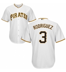 Youth Majestic Pittsburgh Pirates #3 Sean Rodriguez Replica White Home Cool Base MLB Jersey
