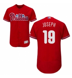 Men's Majestic Philadelphia Phillies #19 Tommy Joseph Red Flexbase Authentic Collection MLB Jersey