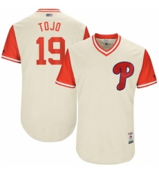 Men's Majestic Philadelphia Phillies #19 Tommy Joseph 