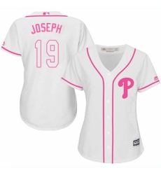 Women's Majestic Philadelphia Phillies #19 Tommy Joseph Replica White Fashion Cool Base MLB Jersey