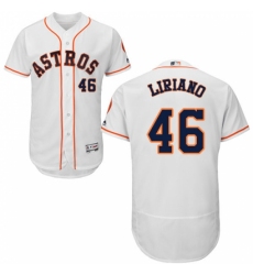Men's Majestic Houston Astros #46 Francisco Liriano White Flexbase Authentic Collection MLB Jersey