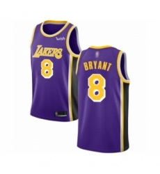 Men's Los Angeles Lakers #8 Kobe Bryant Authentic Purple Basketball Jerseys - Icon Edition