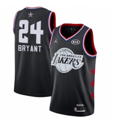 Men's Nike Los Angeles Lakers #24 Kobe Bryant Black Basketball Jordan Swingman 2019 All-Star Game Jersey