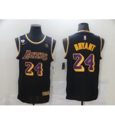 Men's Nike Los Angeles Lakers #24 Kobe Bryant Swingman Black NBA Jersey