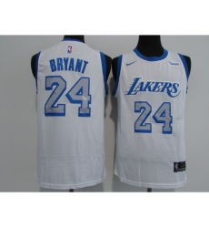 Men's Nike Los Angeles Lakers #24 Kobe Bryant White Swingman NBA Jersey