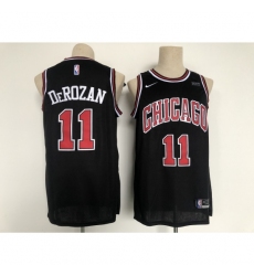 Men's Chicago Bulls #11 DeMar DeRozan Black Edition Swingman Stitched Basketball Jersey