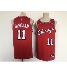 Men's Chicago Bulls #11 DeMar DeRozan Red City Stitched Basketball Jersey