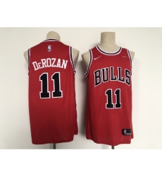 Men's Chicago Bulls #11 DeMar DeRozan Red Stitched Basketball Jersey