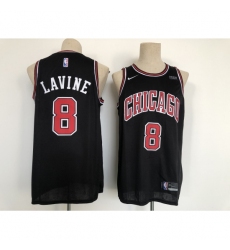 Men's Chicago Bulls #8 Zach LaVine Black Edition Swingman Stitched Basketball Jersey