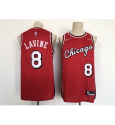 Men's Chicago Bulls #8 Zach LaVine Nike Red 2021-22 Swingman City Jersey