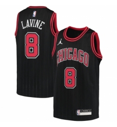 Youth Chicago Bulls #8 Zach LaVine Jordan Brand Black 2020-21 Swingman Player Jersey