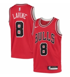 Youth Chicago Bulls #8 Zach LaVine Nike Red 2020-21 Swingman Jersey