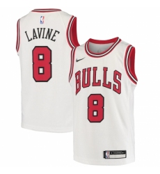 Youth Chicago Bulls #8 Zach LaVine Nike White 2020-21 Swingman Jersey