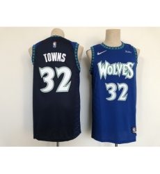 Men's Minnesota Timberwolves #32 Karl-Anthony Towns Nike Blue City Player Jersey