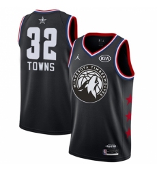 Men's Nike Minnesota Timberwolves #32 Karl-Anthony Towns Black NBA Jordan Swingman 2019 All-Star Game Jersey