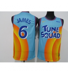 Men's Slam Dunk #6 James Slam dunk version blue NBA jersey