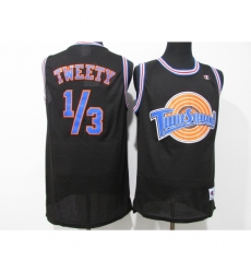 Men's Space Jam Tune Squad 13 Tweety Black Stitched Basketball Jersey