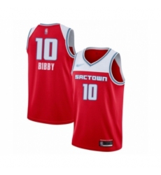 Youth Sacramento Kings #10 Mike Bibby Swingman Red Basketball Jersey - 2019 20 City Edition