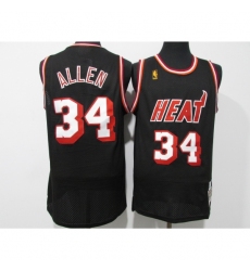 Men's Miami Heat #34 Ray Allen Black Hardwood Classics Revolution 30 Basketball Jerseys