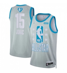 Men's Denver Nuggets #15 Nikola Jokic Jordan Brand 2022 NBA All-Star Game Swingman Jersey - Gray