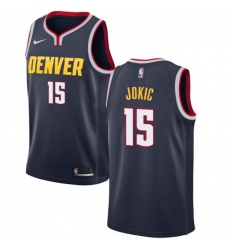Men's Nike Denver Nuggets #15 Nikola Jokic Navy NBA Swingman Icon Edition Jersey