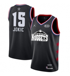 Women's Nike Denver Nuggets #15 Nikola Jokic Black NBA Jordan Swingman 2019 All-Star Game Jersey