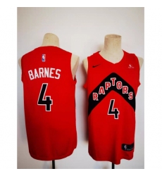 Men's Toronto Raptors #4 Scottie Barnes Fanatics Branded Red 2020-21 Fast Break Replica Player Jersey