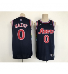 Men's Philadelphia 76ers #0 Tyrese Maxey Navy City Player Jersey