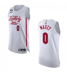 Men's Philadelphia 76ers #0 Tyrese Maxey Nike White 2022-23 Authentic Jersey - City Edition