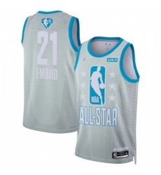 Men's Philadelphia 76ers #21 Joel Embiid Jordan Brand 2022 NBA All-Star Game Swingman Jersey - Gray