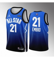 Men's Philadelphia 76ers #21 Joel Embiid Nike Blue 2023 NBA All-Star Game Jersey
