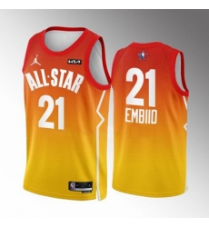 Men's Philadelphia 76ers #21 Joel Embiid Nike Red 2023 NBA All-Star Game Jersey