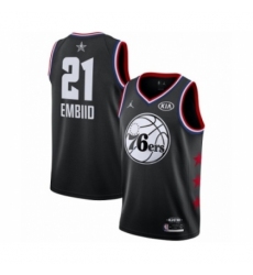 Women's Jordan Philadelphia 76ers #21 Joel Embiid Swingman Black 2019 All-Star Game Basketball Jersey