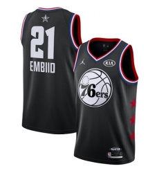 Youth Nike Philadelphia 76ers #21 Joel Embiid Black NBA Jordan Swingman 2019 All-Star Game Jersey