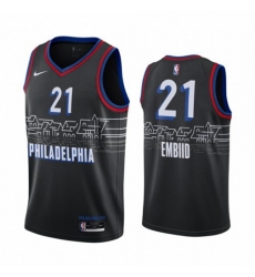 Youth Nike Philadelphia 76ers #21 Joel Embiid Black NBA Swingman 2020-21 City Edition Jersey