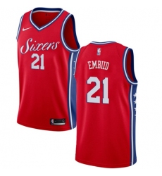 Youth Nike Philadelphia 76ers #21 Joel Embiid Red NBA Swingman Statement Edition Jersey